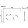 Клавиша смыва Ceramicanova Balance Circle CN12-001BG Брашированное золото