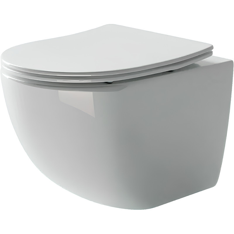 Комплект унитаза Ceramicanova Forma CN3009 с инсталляцией Berges Atom 410 040332 с сиденьем Микролифт и Черной матовой клавишей смыва