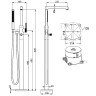 Смеситель для ванны Vincea Rim VTF-2RMCH