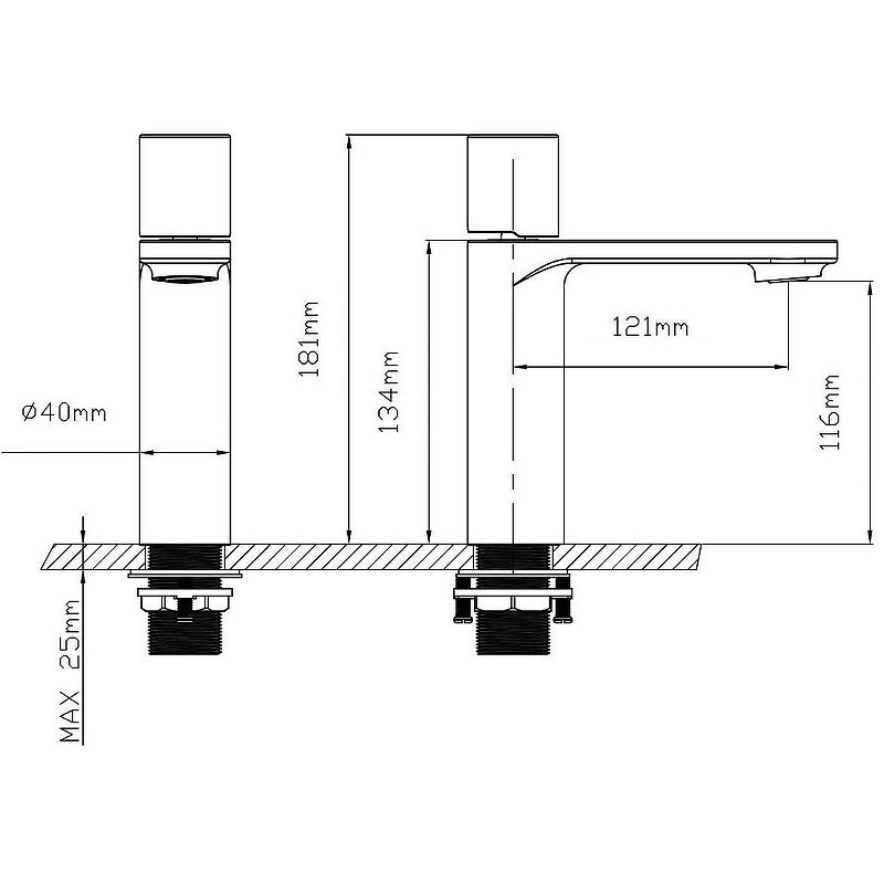 Смеситель для раковины Vincea Vogue VBF-4V3MB