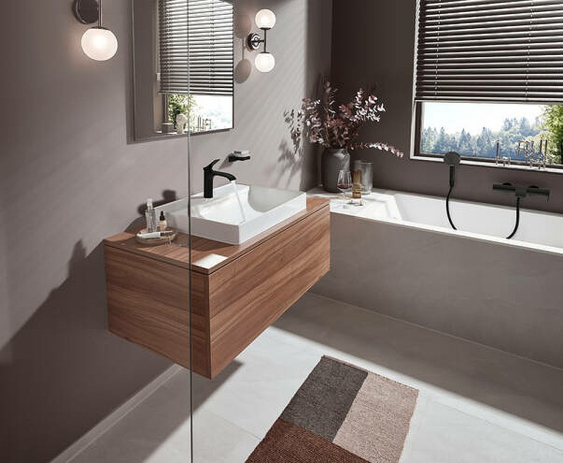 Смеситель для раковины Hansgrohe Vivenis 75020670 черный матовый