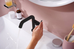 Смеситель для раковины Hansgrohe Tecturis S 73320670 черный матовый