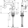 Смеситель для раковины Hansgrohe Tecturis S 73320670 черный матовый