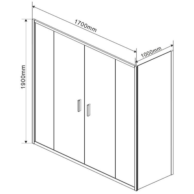 Душевой уголок Vincea Garda 170x100 VSR-1G21017CLG