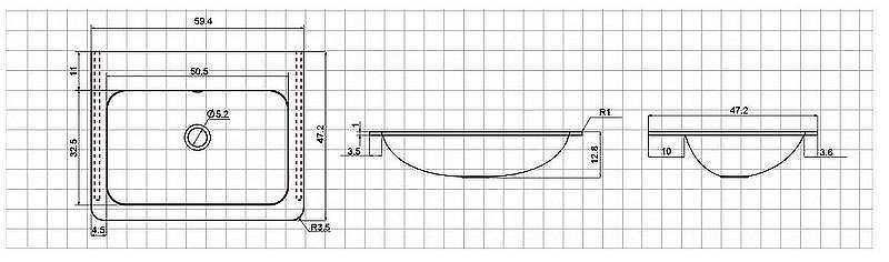 Раковина Vincea 60 VCB-2VP600W