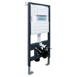 Комплект унитаза с инсталляцией Abber Bequem AC1131TC-AC0105-AC0121NG цвет Белый с сиденьем Микролифт