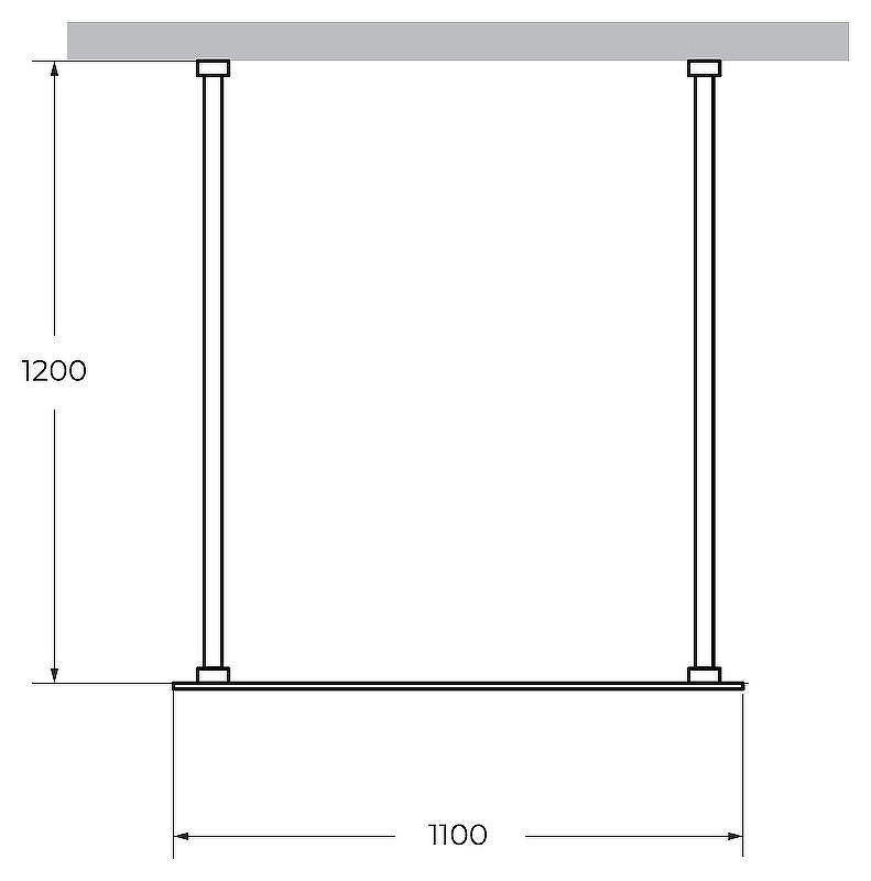 Душевая перегородка Cezares Liberta 110 LIBERTA-L-2-110-120-BR-Cr