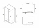 Душевой уголок Abber Schwarzer Diamant 160х80 AG30160BH-S80B профиль Черный стекло прозрачное