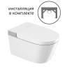 Комплект унитаза биде с инсталляцией Abber Bequem AC1120S-AC0101P2 цвет Белый с сиденьем Микролифт