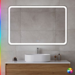 Зеркало Cezares Multicolore 120 CZR-SPC-MC-1200-800-RGB-TCH с подсветкой