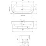 Акриловая ванна Cezares Metauro 180x80 METAURO-INT-Wall-180-80-60