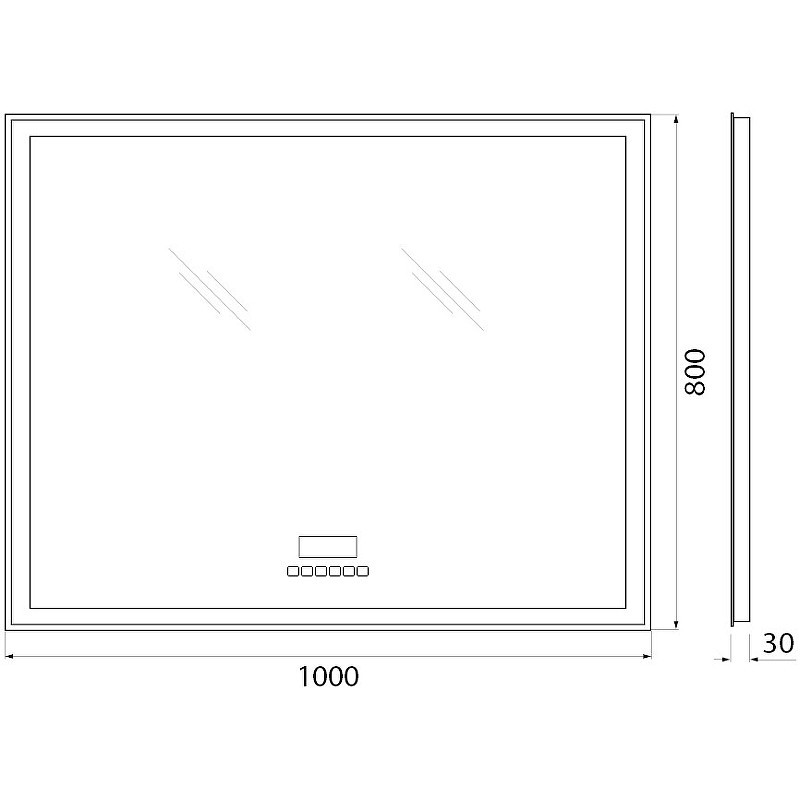 Зеркало BelBagno SPC-GRT-1000-800-LED-TCH-RAD с подсветкой