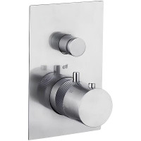 Смеситель для душа Remer X-Style Inox SSXT09Q с термостатом Нержавеющая сталь