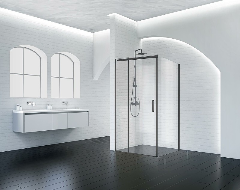 Душевой уголок BelBagno Acqua 120х90 ACQUA-AH-1-120/90-C-NERO