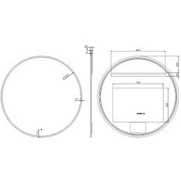 Зеркало Boheme Modern 120 545-120-GM с подсветкой