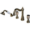 Смеситель на борт ванны Boheme Royal Cristal 395-Royal/CRST black
