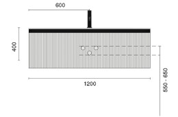 Тумба под раковину Boheme Armadi Art Quatro 1 120 790-M1-120-RIB-L-A-LED подвесная