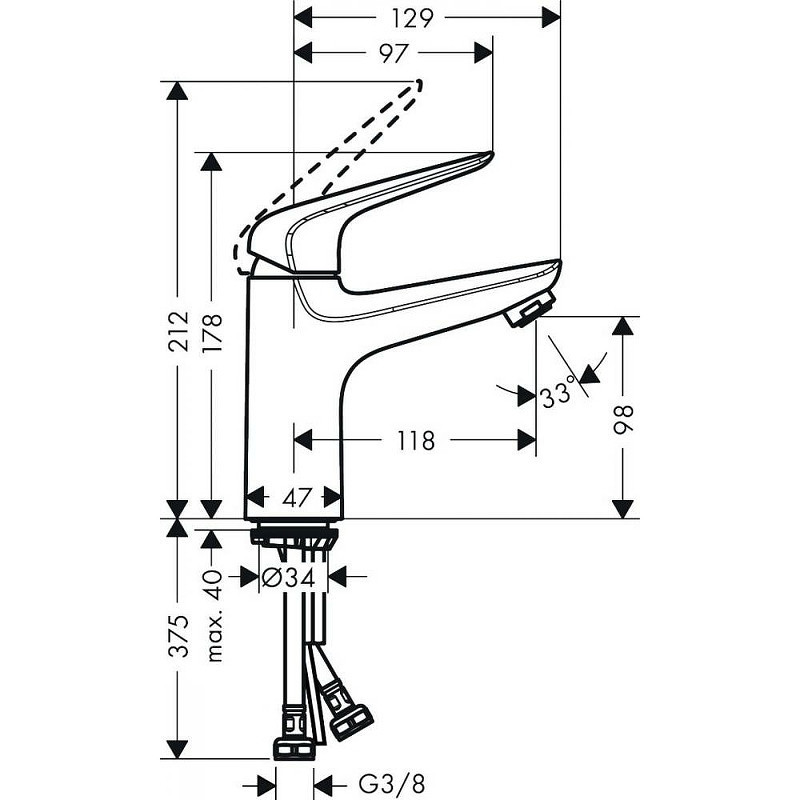 Смеситель для раковины Hansgrohe Novus 71031000