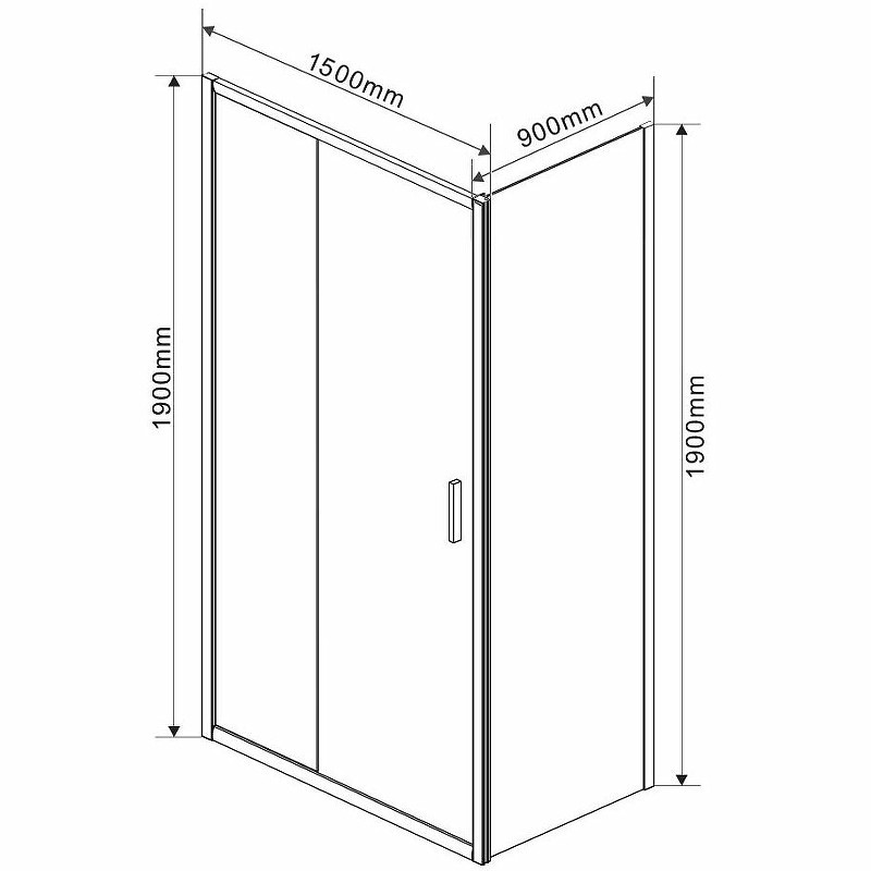 Душевой уголок Vincea Garda 150x90 VSR-1G9015CLGM