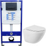 Комплект унитаза BelBagno Amanda BB051CHR+BB051SC с инсталляцией WellWant Standart 50 WWISI111BB