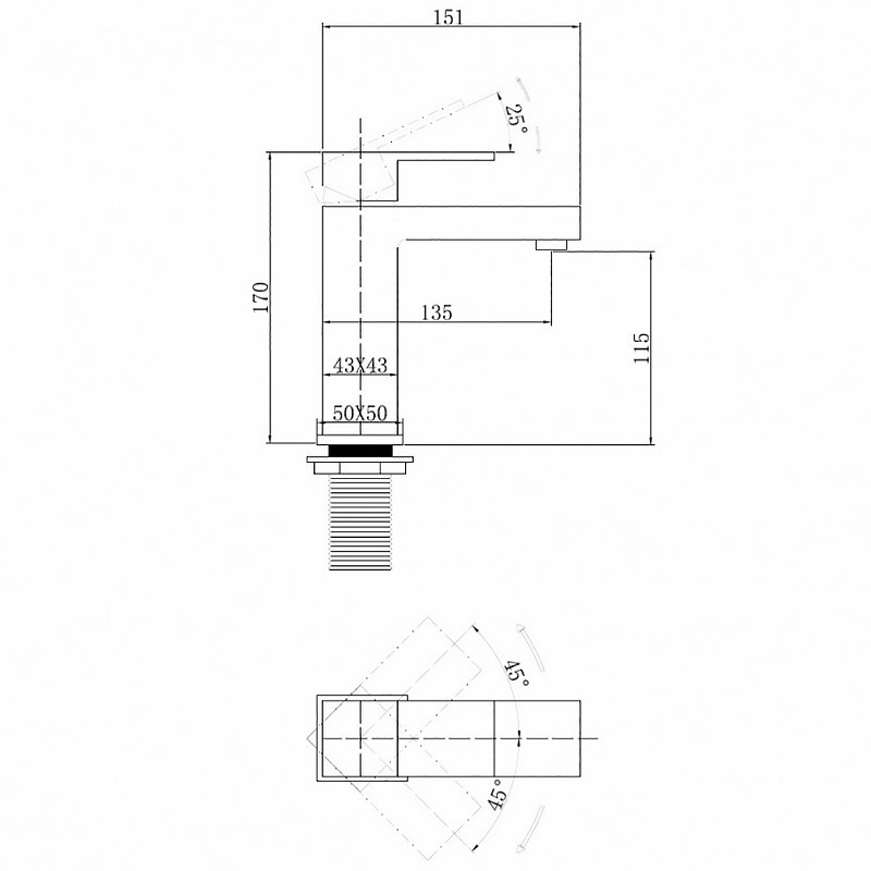Смеситель для раковины Abber Daheim AF8210NG Никель