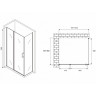 Душевой уголок Abber Sonnenstrand 100x85 AG04100BS-S85B профиль Черный стекло прозрачное