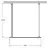 Душевая перегородка Cezares Liberta 110 LIBERTA-L-2-110-120-BR-NERO
