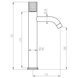 Смеситель для раковины Boheme Stick 122-NB.4