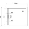 Душевой поддон из искусственного камня Cezares Tray AS 100x90 TRAY-AS-AH-100/90-30-W