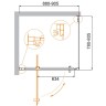 Душевой уголок Cezares Molveno 90x80 MOLVENO-AH-1-90/80-C-Cr-IV