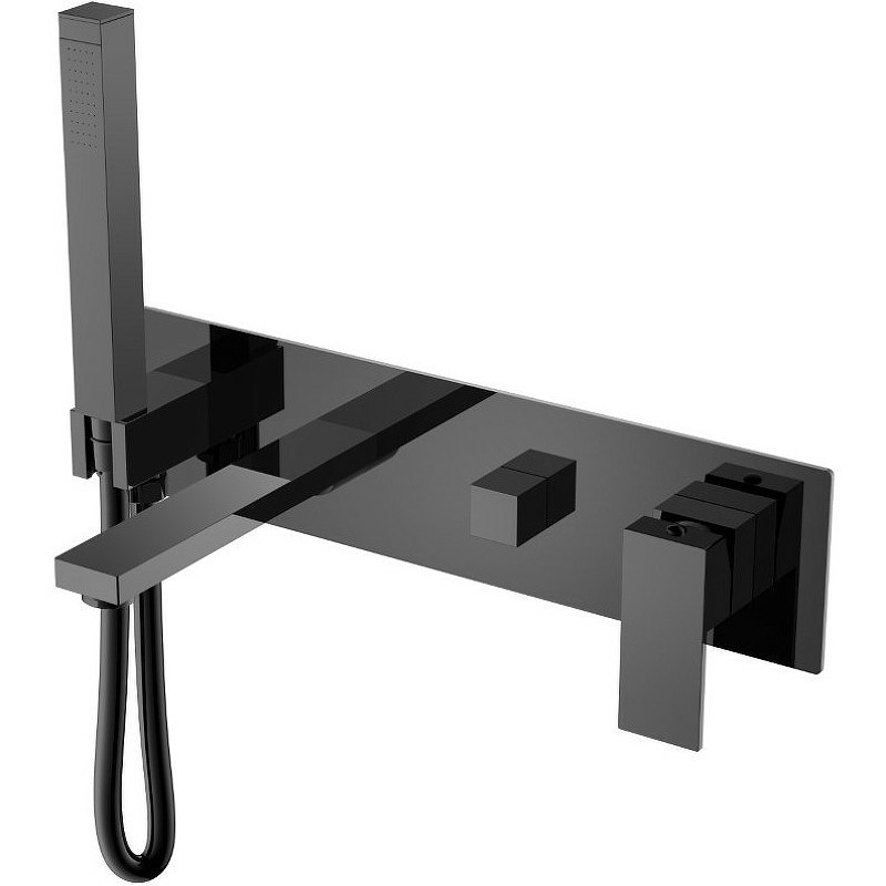 Смеситель для ванны Boheme Qubic 474-2-SGM