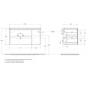Тумба под раковину BelBagno Kraft 100 L KRAFT-1000-2C-1A-SO-RGB-L подвесная