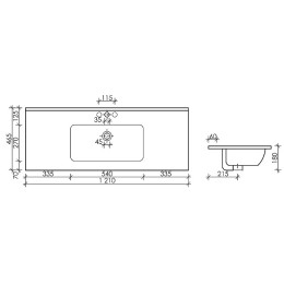 Раковина Ceramicanova Element 120 CN7006MB Черная матовая