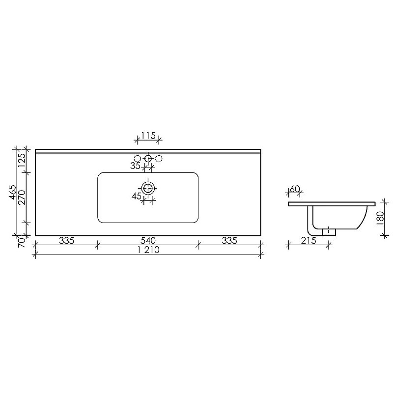 Раковина Ceramicanova Element 120 CN7006MB Черная матовая