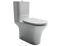 Унитаз-компакт Ceramicanova Fortuna CN9001-B цвет Белый без бачка с сиденьем Микролифт