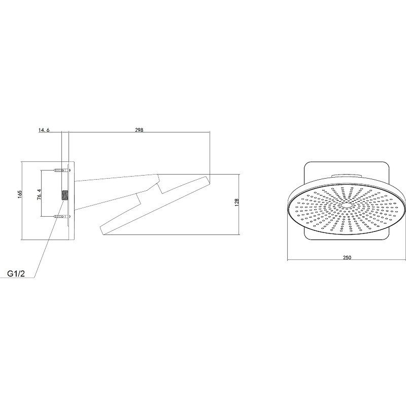 Верхний душ Vincea Inspire VSHD-3I5CMB