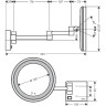 Косметическое зеркало Hansgrohe AddStoris 41790000 с подсветкой с увеличением Хром