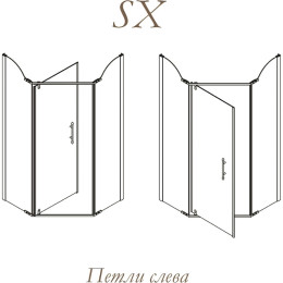 Душевой уголок Migliore Diadema Penta 90x90 24162 профиль Бронза стекло прозрачное с декором