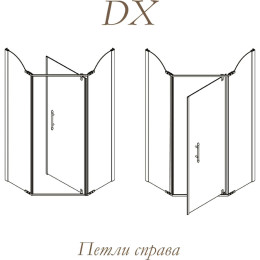 Душевой уголок Migliore Diadema Penta 90x90 24162 профиль Бронза стекло прозрачное с декором