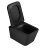 Комплект унитаза Abber Rechteck AC1201MB-AC0105-AC0120MW с сиденьем Микролифт и клавишей смыва цвет Белая матовая