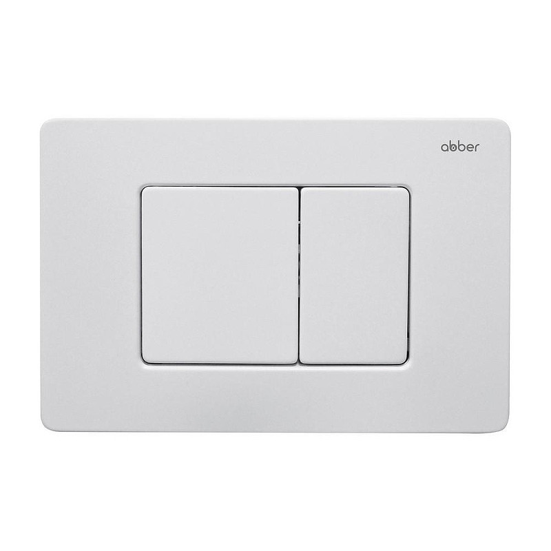 Комплект унитаза Abber Rechteck AC1201MB-AC0105-AC0120MW с сиденьем Микролифт и клавишей смыва цвет Белая матовая
