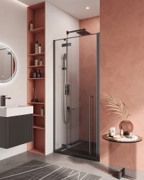 Душевая дверь Cezares Liner 90 L LINER-B-12-90-C-NERO-L