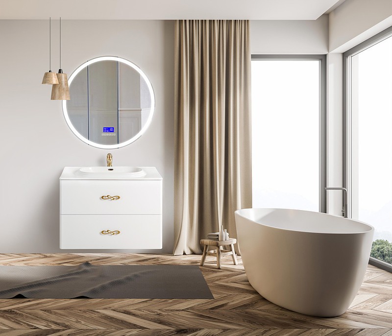Зеркало BelBagno SPC-RNG-800-LED-TCH-RAD с подсветкой