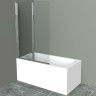 Шторка на ванну BelBagno UNO-V-2-100/150-C-Cr