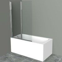 Шторка на ванну BelBagno UNO-V-2-100/150-C-Cr