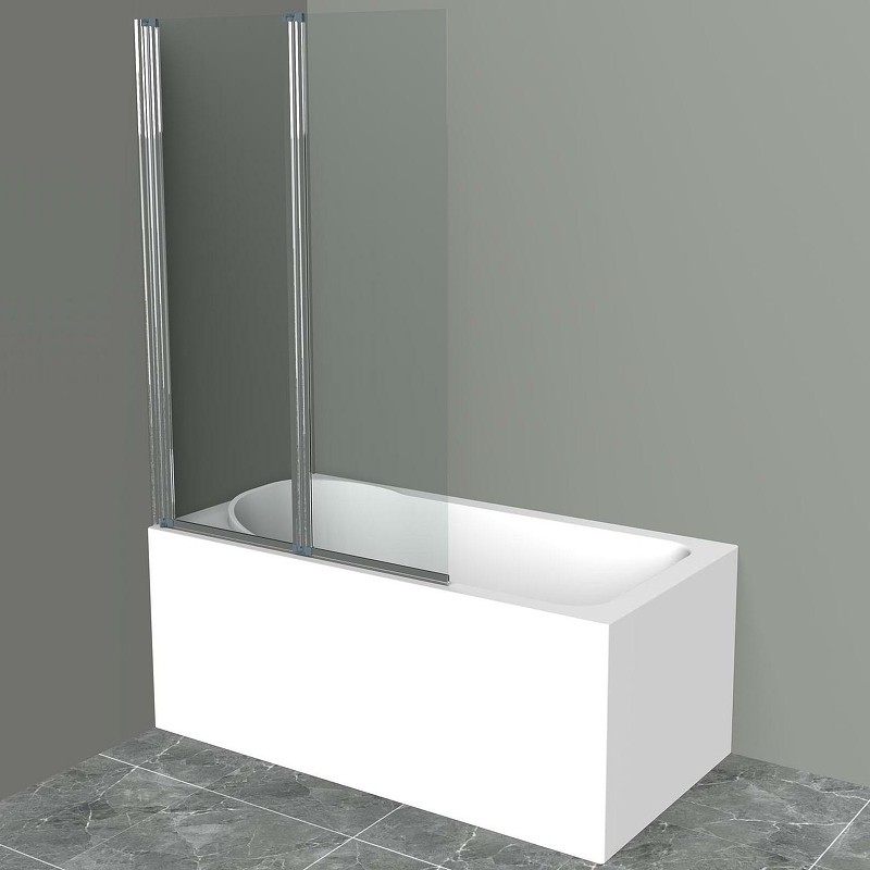 Шторка на ванну BelBagno UNO-V-2-100/150-C-Cr