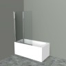 Шторка на ванну BelBagno UNO-V-2-100/150-C-Cr