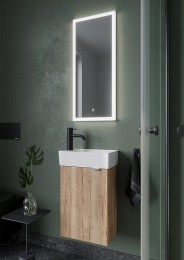Тумба под раковину Sancos Mini 37 L MN35EGL подвесная Дуб галифакс натуральный