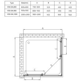 Душевой уголок Vincea Alpha 90x90 VSS-3AL900CLGM