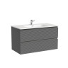 Тумба под раковину Sancos Folk 90 FL90GS подвесная Grey soft